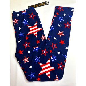 Stars And Stripes American Flag Buttery Soft Boutique Leggings Kids Large
